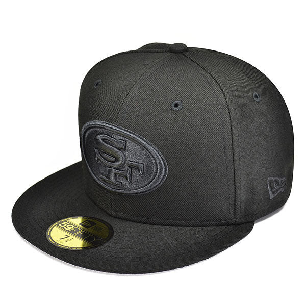 San Francisco 49ers BOB Black on Black FITTED 59Fifty New Era NFL Hat