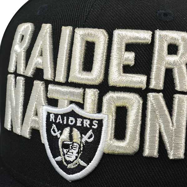 Oakland Raiders RAIDER NATION Fitted 59Fifty New Era NFL Hat - Black/Silver
