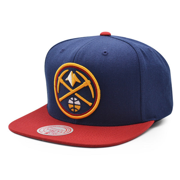 Denver Nuggets Mitchell & Ness Classic 2Tone Snapback NBA Hat - Navy/Maroon