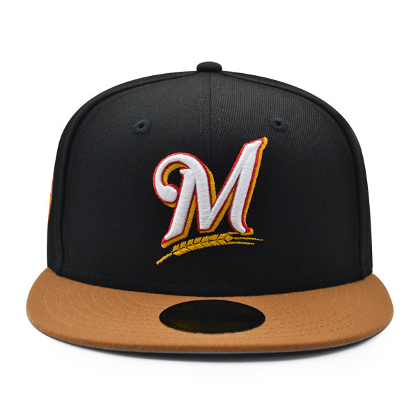 Milwaukee Brewers 50th Anniversary Exclusive New Era 59Fifty Fitted Hat - Black/Bronze