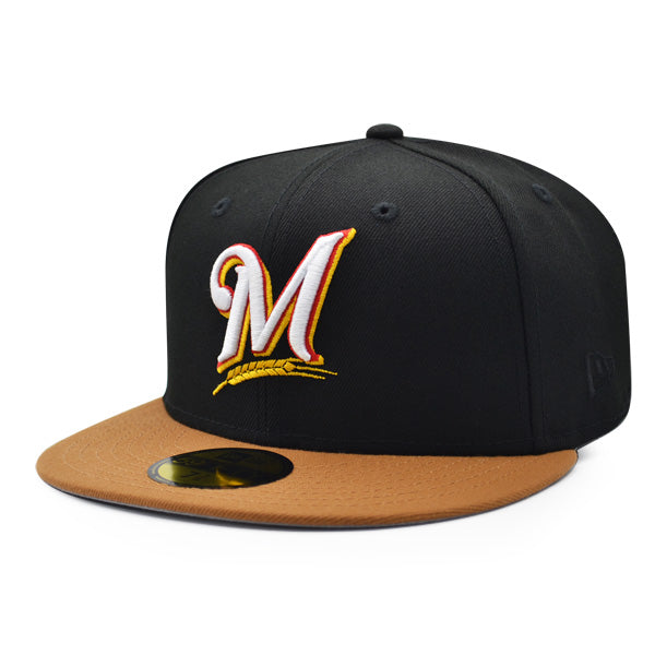 Milwaukee Brewers 50th Anniversary Exclusive New Era 59Fifty Fitted Hat - Black/Bronze