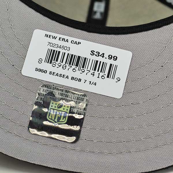 Seattle Seahawks BOB Black on Black FITTED 59Fifty New Era NFL Hat