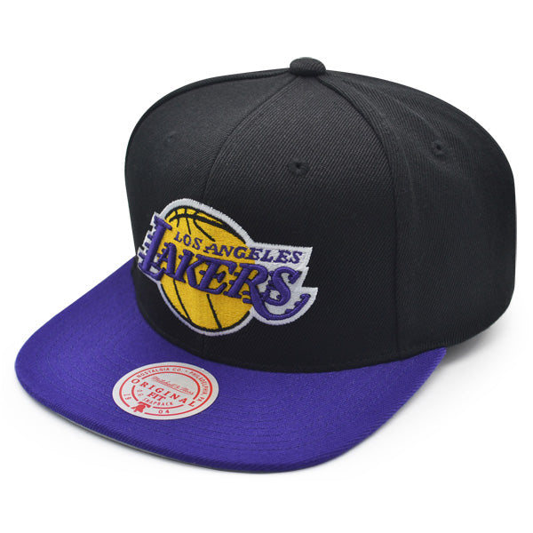 Los Angeles Lakers 2002 NBA Finals Champions Mitchell & Ness Snapback Hat - Black/Purple