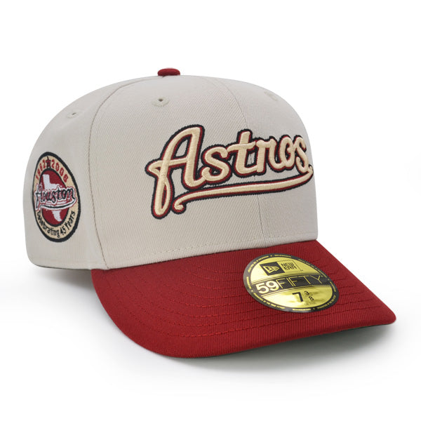 Houston Astros 45 Years EXCLUSIVE New Era 59Fifty Fitted Hat - Stone/Brick