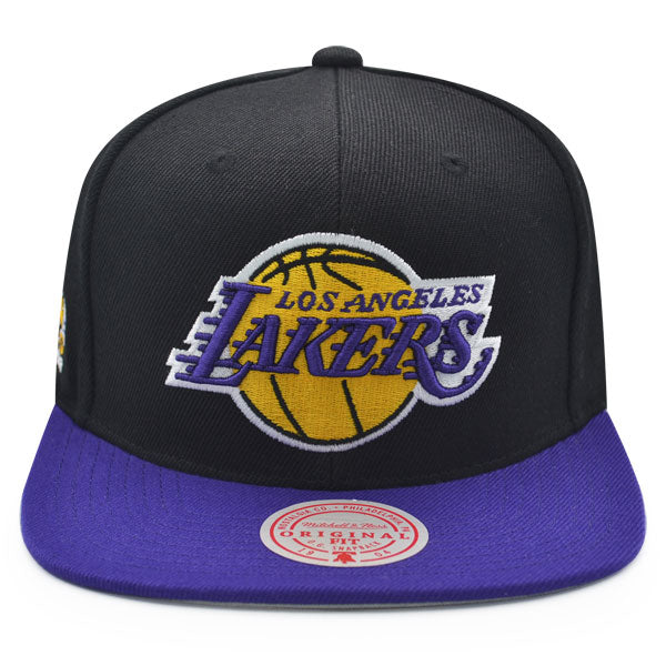 Los Angeles Lakers 2002 NBA Finals Champions Mitchell & Ness Snapback Hat - Black/Purple