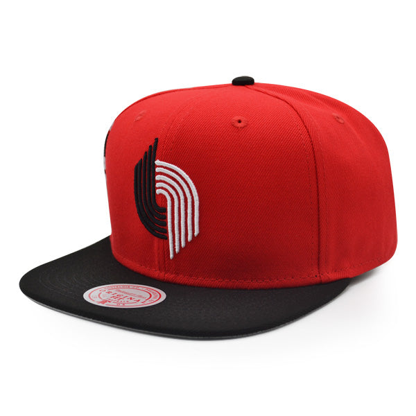 Portland Trailblazers Mitchell & Ness JUMBOTRON Snapback Hat - Red/Black