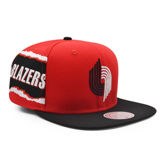 Portland Trailblazers Mitchell & Ness JUMBOTRON Snapback Hat - Red/Black