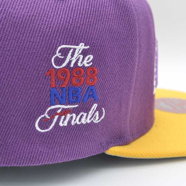 Los Angeles Lakers 1988 NBA Finals Champions Mitchell & Ness Snapback Hat - Purple/Yellow