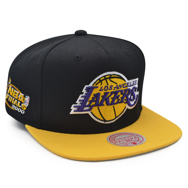 Los Angeles Lakers 2000 NBA Finals Champions Mitchell & Ness Snapback Hat - Black/Yellow