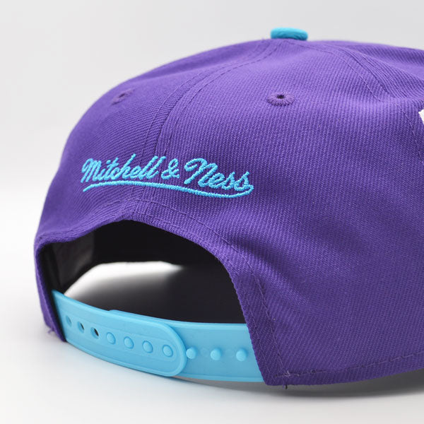 Utah Jazz Mitchell & Ness JUMBOTRON Snapback Hat - Purple/Vice Blue