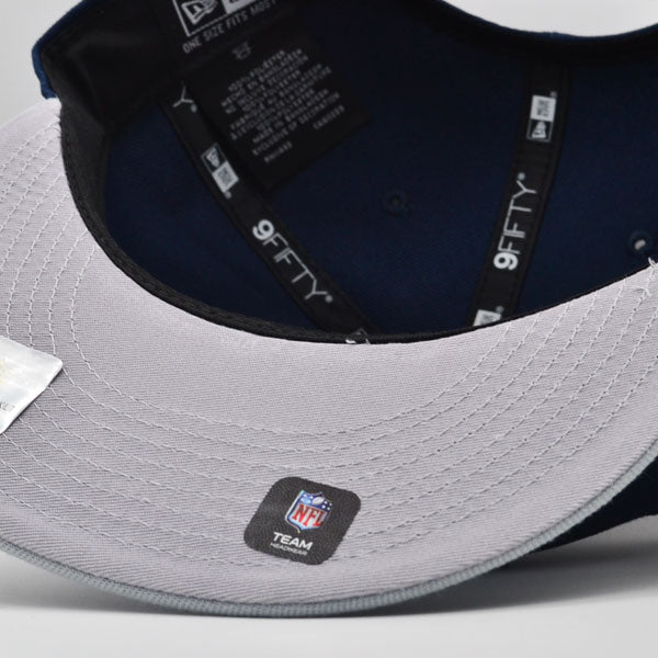 Dallas Cowboys EXCLUSIVE New Era SCRIBBLE 9Fifty Snapback NFL Hat - Navy/Gray