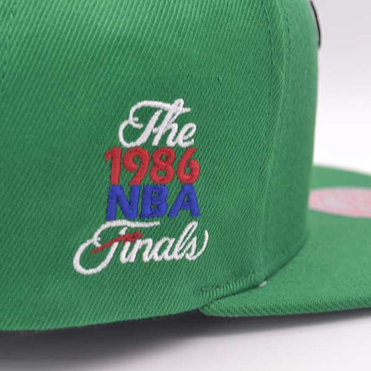 Boston Celtics 1986 NBA Finals Champions Mitchell & Ness Snapback Hat - Green