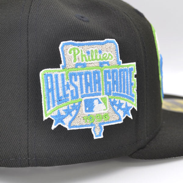 Philadelphia Phillies 1996 All-Star Game THE GALAXY Exclusive New Era 59Fifty Fitted Hat - Black/Dolphin Blue