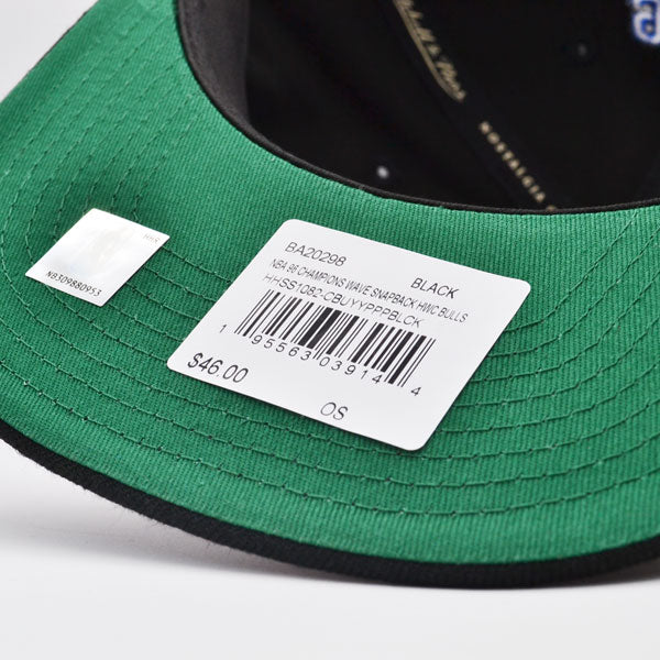 Jordan Days HWC Exclusive Mitchell & Ness Chicago Bulls 1996 NBA Champions Locker Room WAVE Snapback Hat - Black