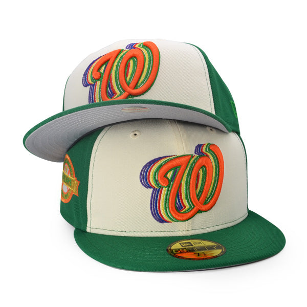 Washington Nationals 10 Year Anniversary PRISM Exclusive New Era 59Fifty Fitted Hat - Chrome/Kelly