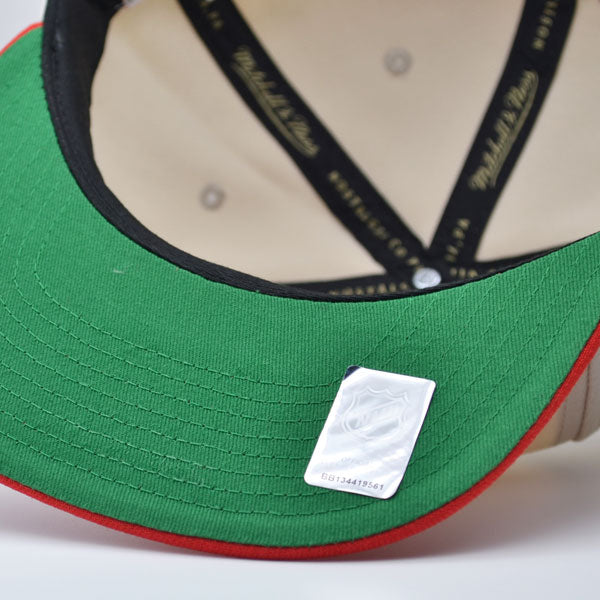 Calgary Flames Mitchell & Ness NHL CHROME TIME Snapback Adjustable Hat - Chrome/Red