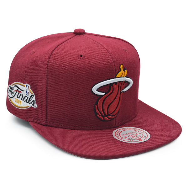 Miami Heat 2006 NBA Finals Champions Mitchell & Ness Snapback Hat - Cardinal