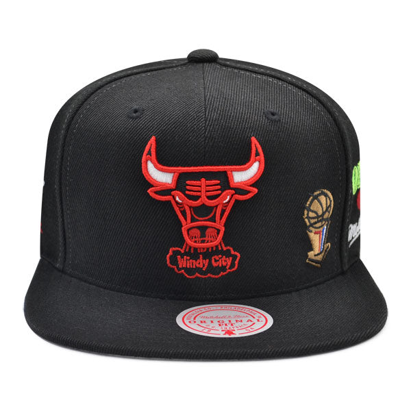 Chicago Bulls HWC Mitchell & Ness HYPERLOCAL Snapback NBA Hat- Black