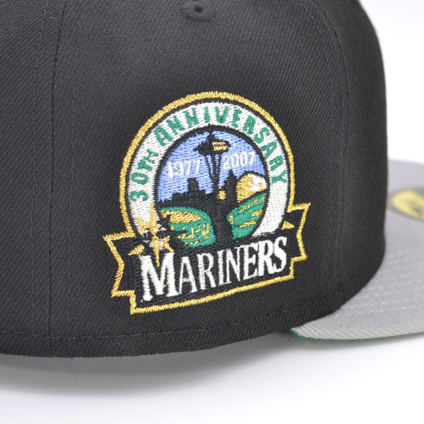 Seattle Mariners 30th ANNIVERSARY Exclusive New Era 59Fifty Fitted Hat - Black/Gray