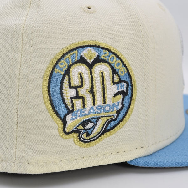 Toronto Blue Jays 30th ANNIVERSARY Exclusive New Era 59Fifty Fitted Hat – Chrome/Sky