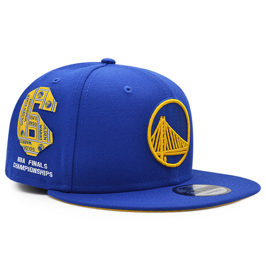 Golden State Warriors New Era 6-TIME CHAMPIONS TEAM TRIBUTE 9Fifty Snapback NBA Hat -Royal