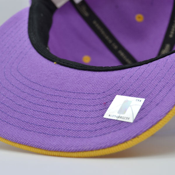Brooklyn Nets Mitchell & Ness BROTHERHOOD Snapback Hat - White/Yellow/Light Purple