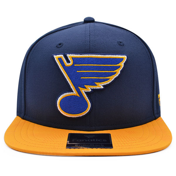St.Louis Blues Fanatics NHL Visor Mark Snapback Adjustable Hat - Navy/Gold
