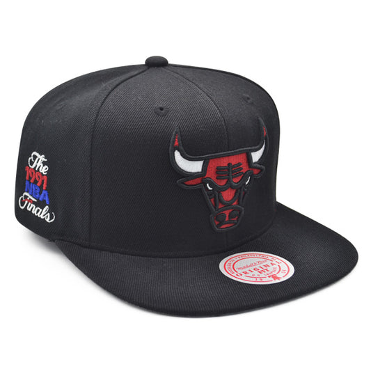 Chicago Bulls 1991 NBA Finals Champions Mitchell & Ness Snapback Hat - Black
