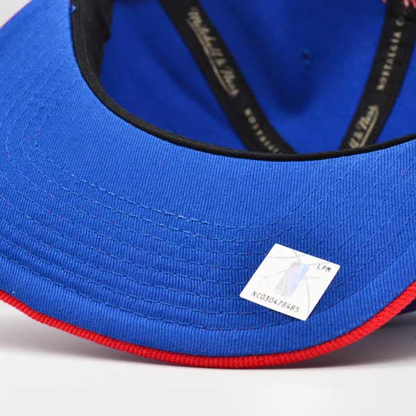Detroit Pistons Mitchell & Ness HWC RELOAD Snapback Hat - Royal/Red