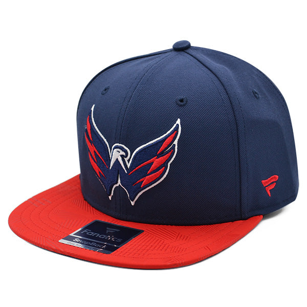 Washington Capitals Fanatics NHL Visor Mark Snapback Adjustable Hat - Navy/Red