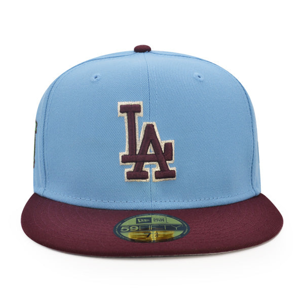 Los Angeles Dodgers 40th ANNIVERSARY Exclusive New Era 59Fifty Fitted Hat –Sky/Maroon