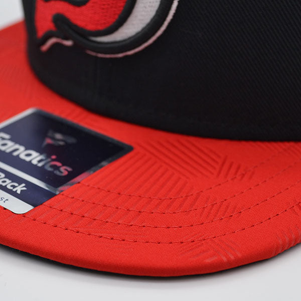 New Jersey Devils Fanatics NHL Visor Mark Snapback Adjustable Hat - Black/Red