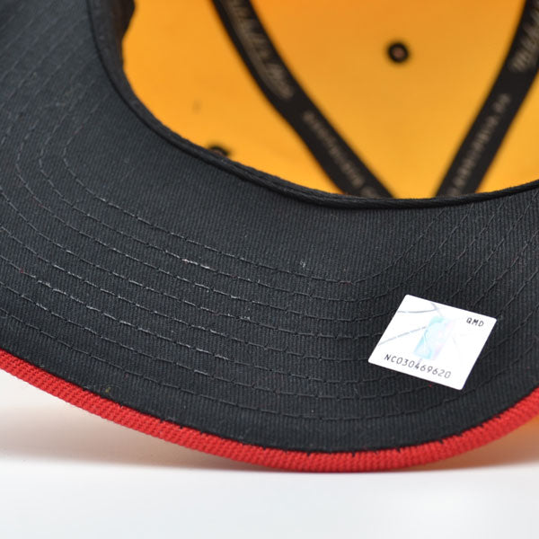 Atlanta Hawks Mitchell & Ness HWC RELOAD Snapback Hat - Yellow/Red