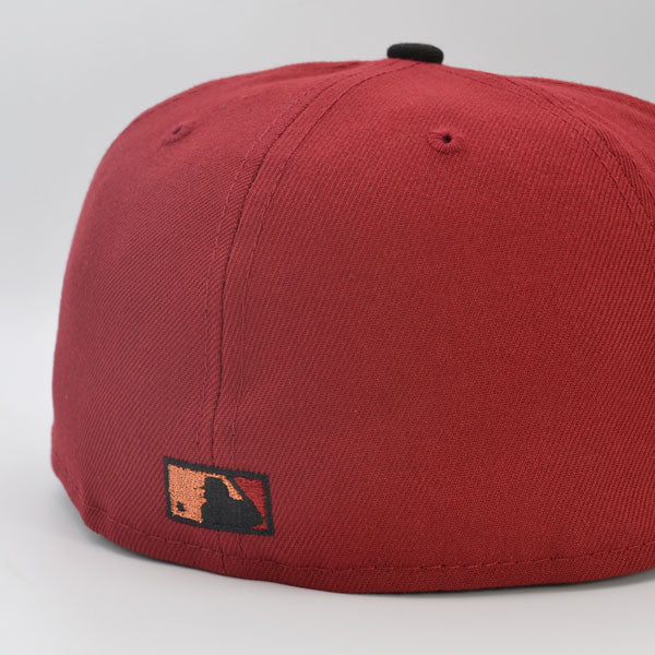 Oakland Athletics 50th ANNIVERSARY Exclusive New Era 59Fifty Fitted Hat - Brick/Black