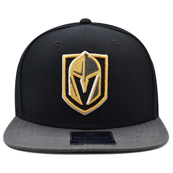 Vegas Golden Knights Fanatics NHL Visor Mark Snapback Adjustable Hat - Black/Gray/Gold