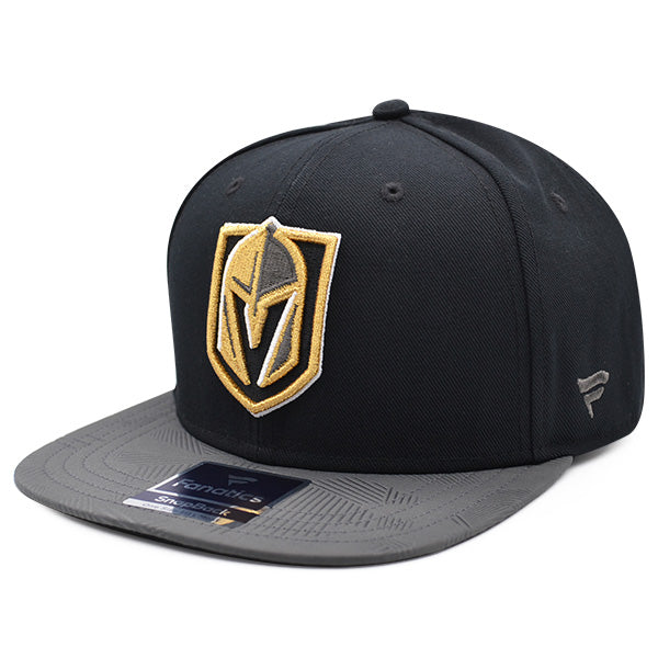 Vegas Golden Knights Fanatics NHL Visor Mark Snapback Adjustable Hat - Black/Gray/Gold