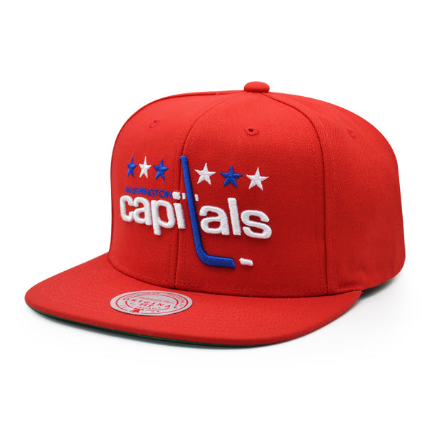 Washington Capitals Mitchell & Ness NHL ALTERNATE FLIP Snapback Adjustable Hat - Red/Royal
