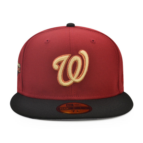Washington Nationals 2019 WORLD SERIES CHAMPIONS Exclusive New Era 59Fifty Fitted Hat - Brick/Black