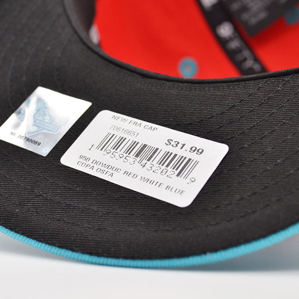 Down East Wood Ducks (Avocados Luchadores )New Era Copa de la Diversion (FUN CUP) 9FIFTY Snapback Hat - White/Teal/Tomato