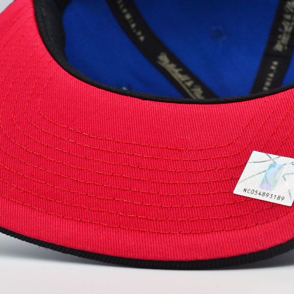 Denver Nuggets Mitchell & Ness CLASSIC 2Tone Snapback Hat - Royal/Black/Red Bottom
