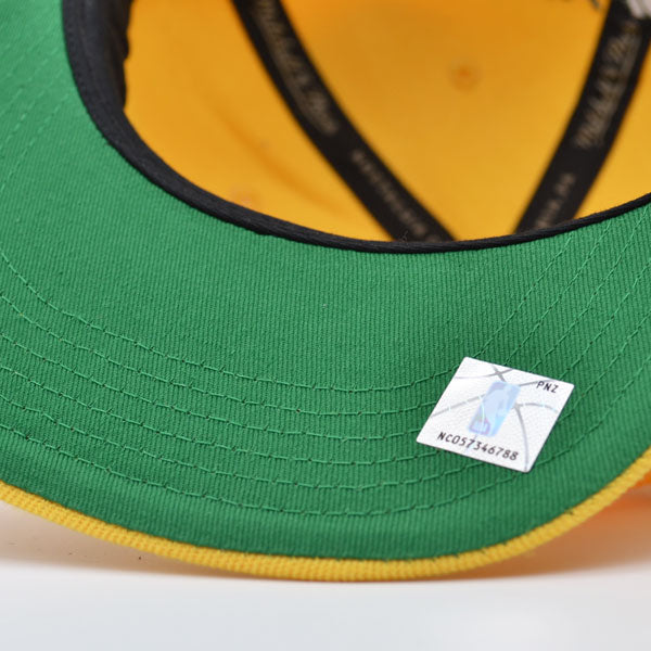 Seattle Supersonics Mitchell & Ness CLASSIC SOLID Snapback Hat - Yellow/Green