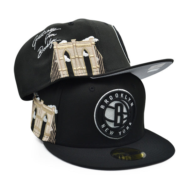 Brooklyn Nets New Era Exclusive CLOUD ICON 59Fifty Fitted Hat - Black