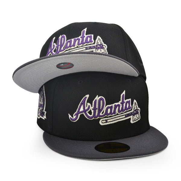 Atlanta Braves 40th Anniversary Exclusive New Era 59Fifty Fitted Hat - Black/Dark Graphite