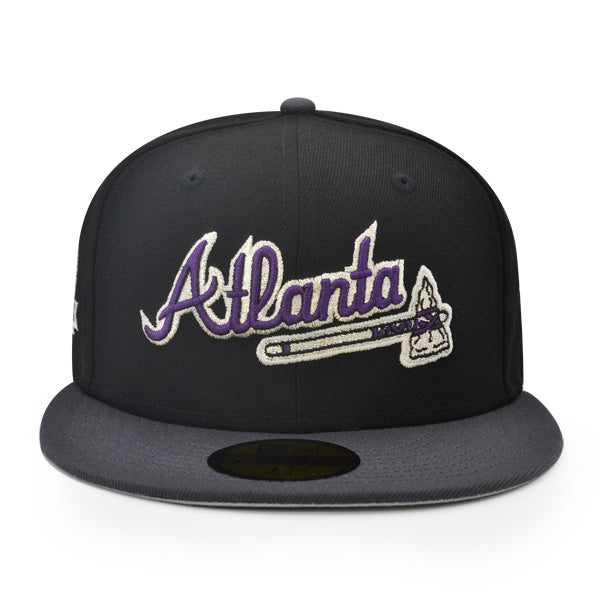 Atlanta Braves 40th Anniversary Exclusive New Era 59Fifty Fitted Hat  - Black/Dark Graphite