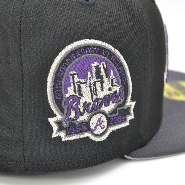 Atlanta Braves 40th Anniversary Exclusive New Era 59Fifty Fitted Hat - Black/Dark Graphite