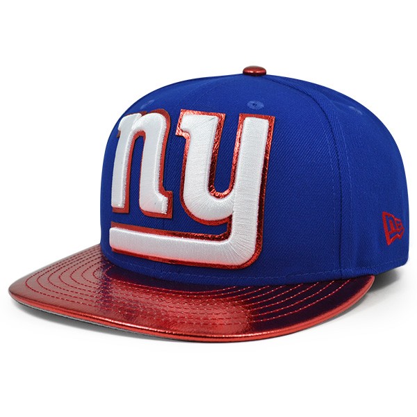 New York Giants Shiny Trim Snapback 9Fifty New Era NFL Hat