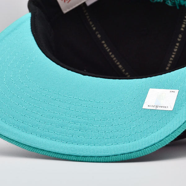San Antonio Spurs Mitchell & Ness NBA REFLECTIVE TIME Snapback Hat - Black/Teal/Pink