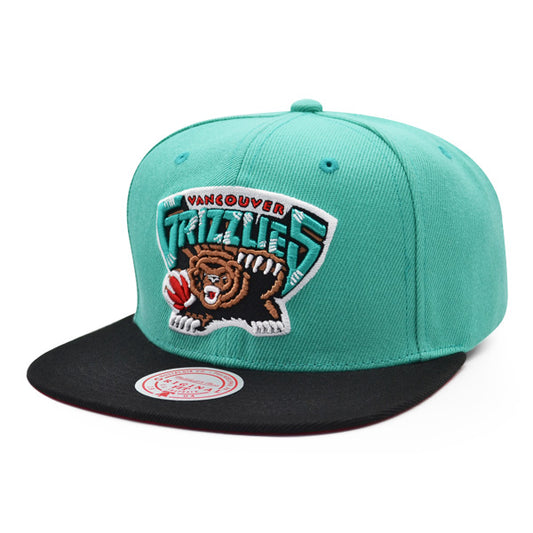 Vancouver Grizzlies Mitchell & Ness CLASSIC 2Tone Snapback Hat - Teal/Black