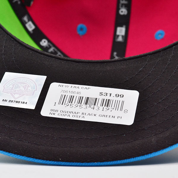 Ogden Raptors (Carnívoros) New Era Copa de la Diversion (FUN CUP) 9FIFTY Snapback Hat - Black/Lime/Pink/Vice