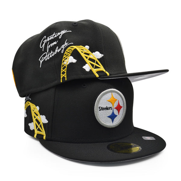 Pittsburgh Steelers New Era Exclusive CLOUD ICON 59Fifty Fitted Hat - Black